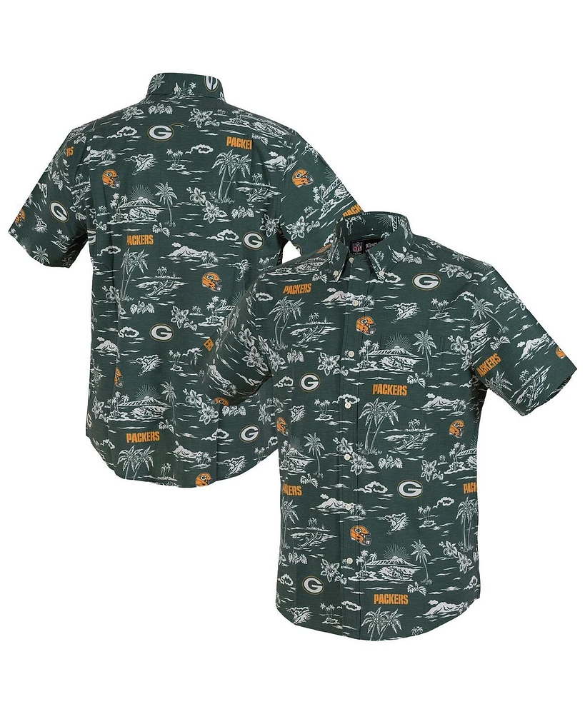 Reyn Spooner Men's Green Bay Packers Kekai Performance Button-Down Shirt