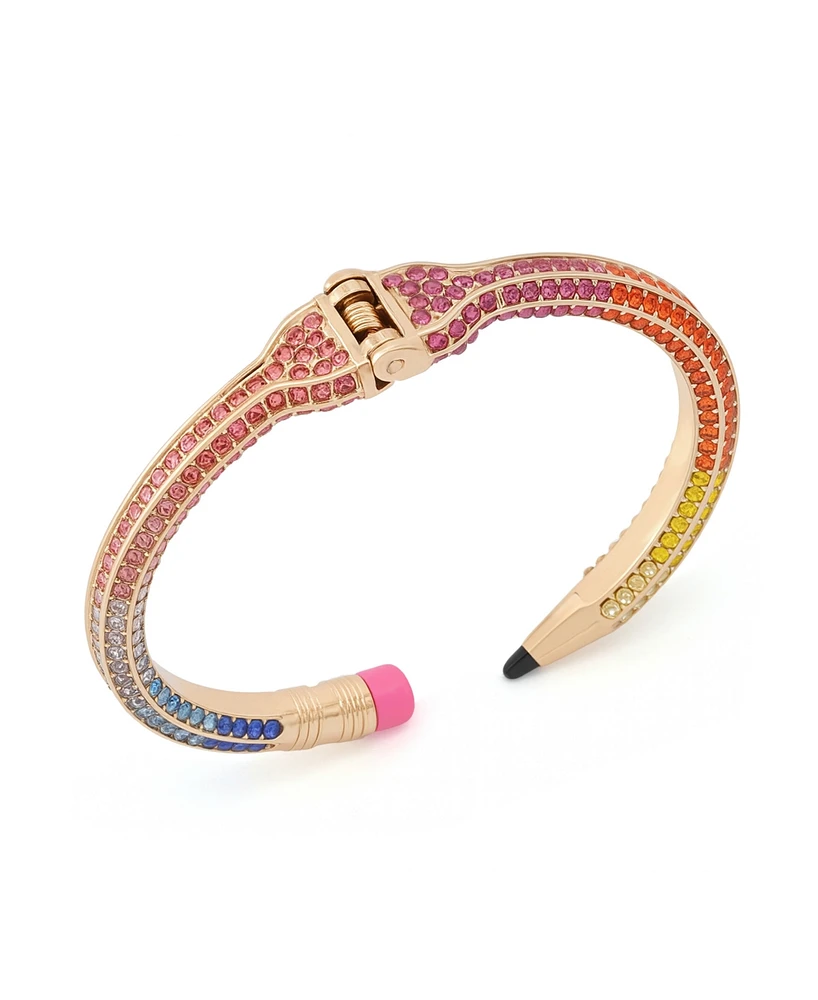 Betsey Johnson Faux Stone Straight Pave Pencil Cuff Bracelet
