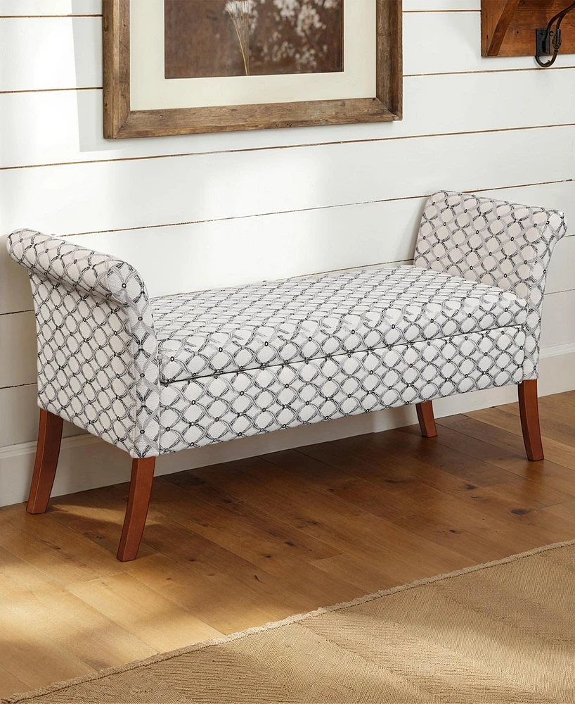 Convenience Concepts 51.5" Print Fabric Garbo Storage Bench
