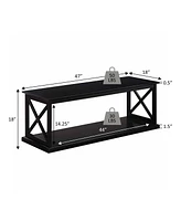 Convenience Concepts 47" Medium-Density Fiberboard Coventry Coffee Table with Shelf