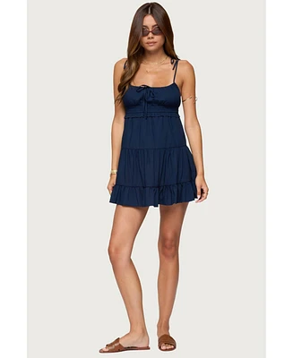 Edikted Women's Sontana Ruched Tiered Mini Dress