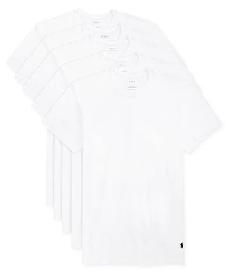 Polo Ralph Lauren Men's 5-Pack Slim Fit Classic Cotton Crewneck Undershirts