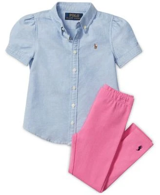 Polo Ralph Lauren Oxford Top Pony Leggings Little Girls Big Girls