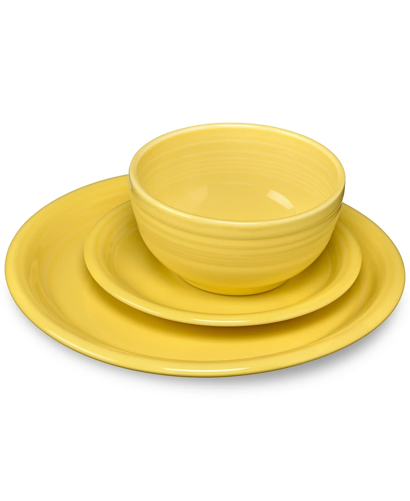 Fiesta Bistro Coupe 3-Piece Place Setting, Service for 1