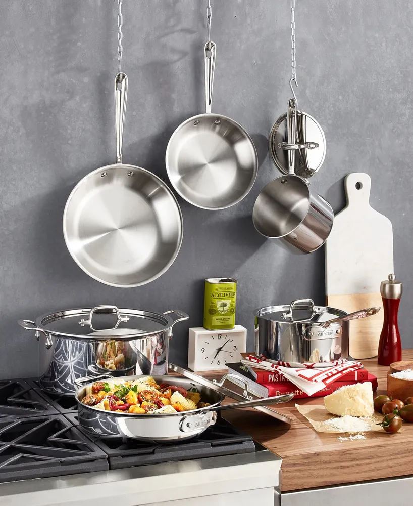 All-Clad D3 Stainless Steel Cookware Set, 10 Piece