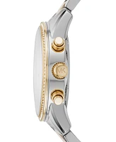 Michael Kors Women's Chronograph Bryant Two-Tone Stainless Steel Bracelet Watch 37mm