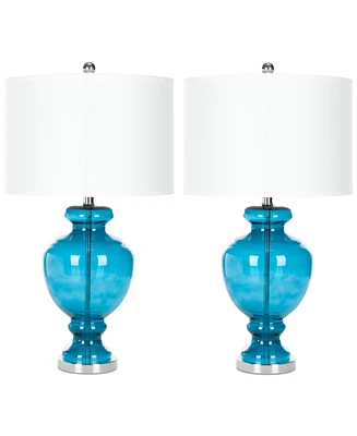 Safavieh Set of 2 Turquoise Glass Table Lamp