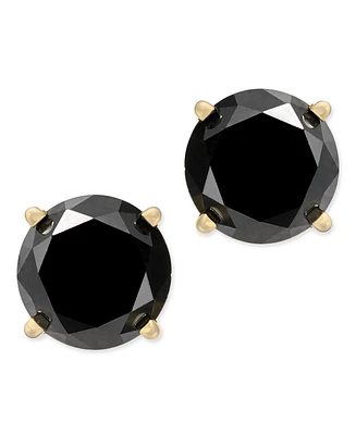 Black Diamond Stud Earrings (2 ct. t.w.) 14k White or Yellow Gold