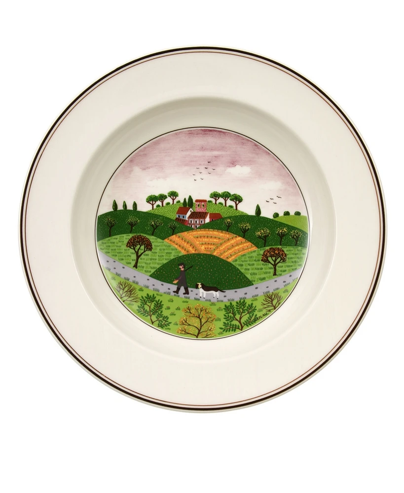 Villeroy & Boch Design Naif Rim Soup Bowl, Hunter & Dog