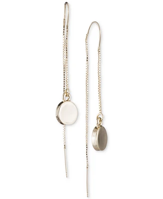 Dkny Gold-Tone Disc Threader Earrings