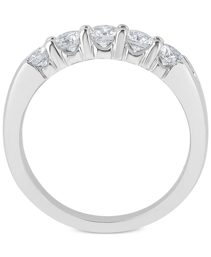 Diamond Five-Stone Ring (3/4 ct. t.w.) 14k White Gold