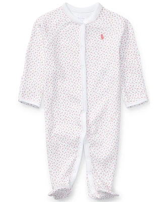 Polo Ralph Lauren Baby Girls Floral Cotton Coverall
