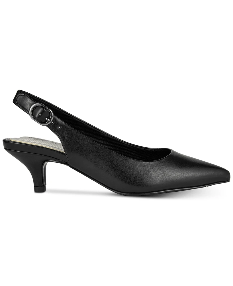Easy Street Faye Slingback Kitten-Heel Pumps