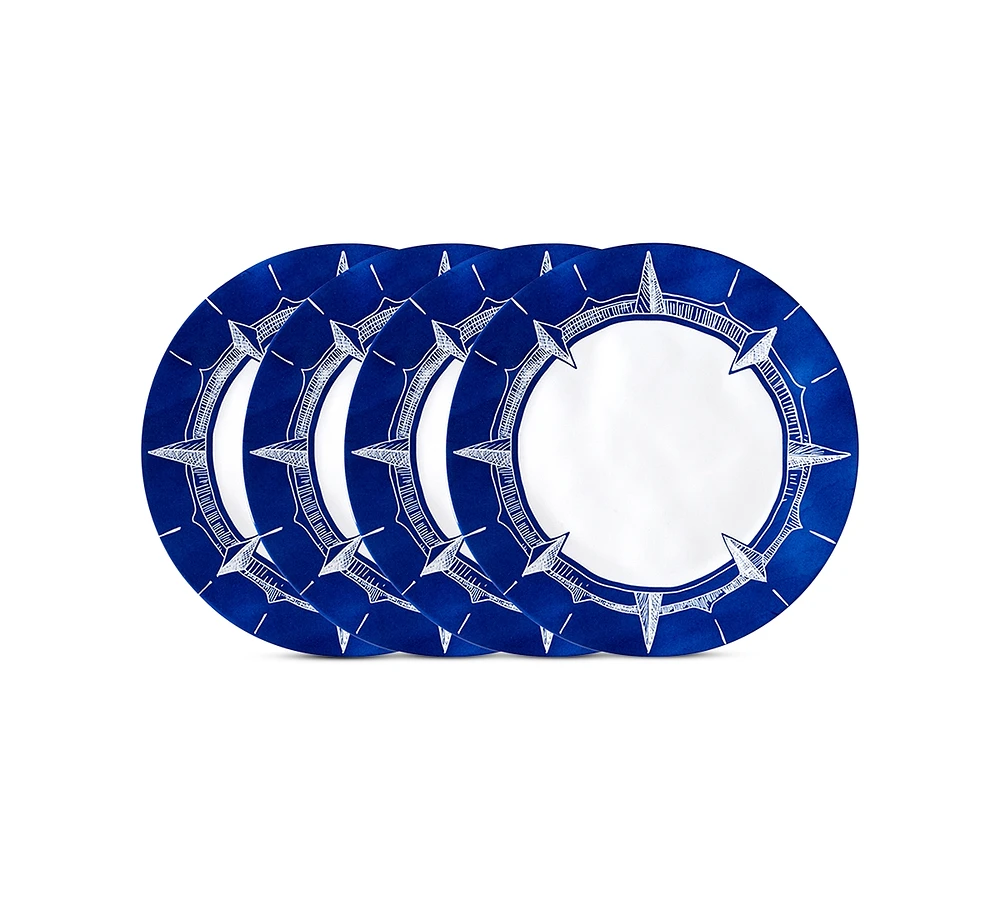 Q Squared Portsmouth 4-Pc. Melamine 10.5" Dinner Plate Set