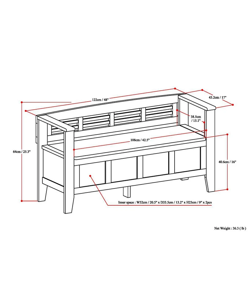 Fernley Storage Entryway Bench