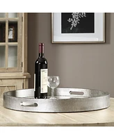 Uttermost Bechet Round Silver Tray