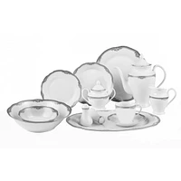 Lorren Home Trends Elizabeth 57-Pc. Dinnerware Set, Service for 8