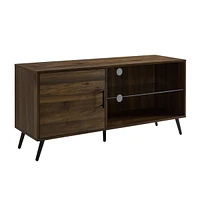 Walker Edison 52" Modern Tv Stand Media Storage Console with Black Legs