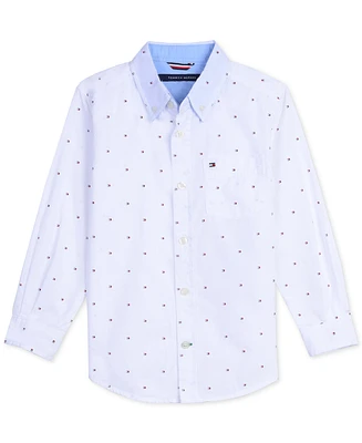 Tommy Hilfiger Toddler and Little Boys Logo Dot Print Button-Down Shirt