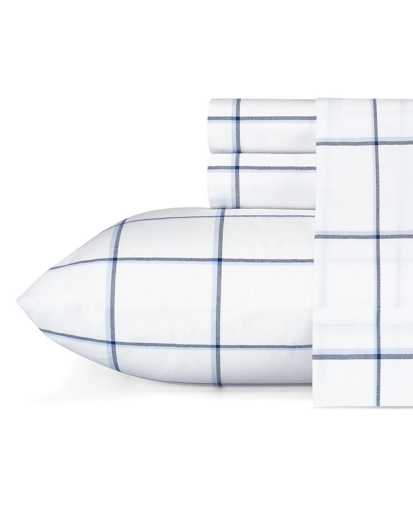 Nautica Plot Cotton Percale 3-Piece Sheet Set