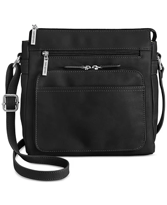 Giani Bernini Nappa Leather Front Zip Crossbody, Exclusively at Macy's