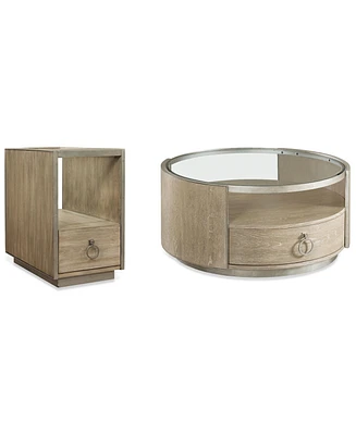 Esme Table Furniture, 2-Pc. Set (Round Coffee Table & Chairside Table)