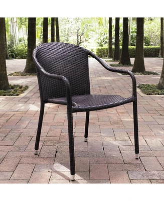 Palm Harbor Outdoor Wicker Stackable Chairs - Set Of 4