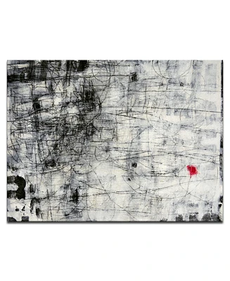 Ready2HangArt, 'Released' Abstract Black and White Canvas Wall Art, 30x40"