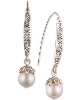 Marchesa Pave & Imitation Pearl Drop Earrings