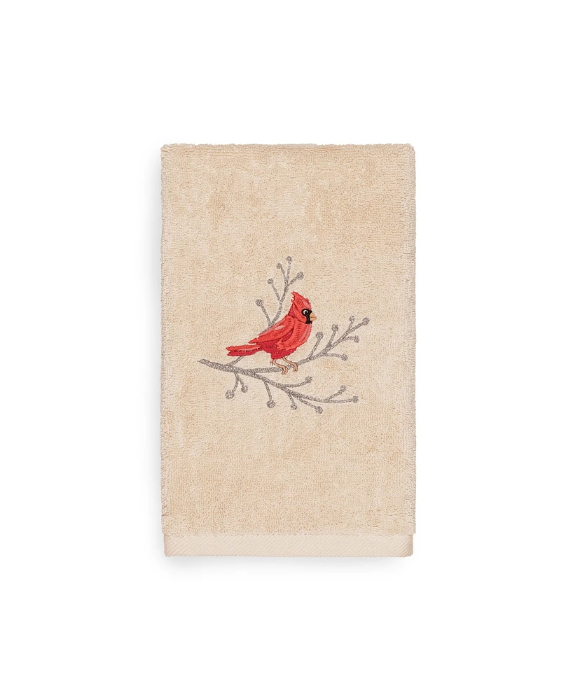 Linum Home Christmas Cardinal 100% Turkish Cotton Hand Towel