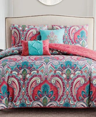 Vcny Home Casa Real Damask Reversible Comforter Sets
