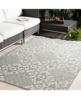 Closeout! Livabliss Alfresco Alf-9633 Rust 8'9" Square Area Rug, Indoor/Outdoor