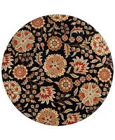 Livabliss Athena Ath-5017 Black 6' Round Area Rug