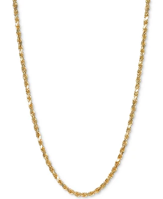 Italian Gold Forza Rope Chain 20" Necklace (2-1/2mm) in 14k Gold