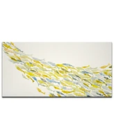 Ready2HangArt 'Yellow Wave' Canvas Wall Art, 24x48"