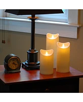 Lumabase 7" Cream Battery Operated Led Candle with Moving Flame
