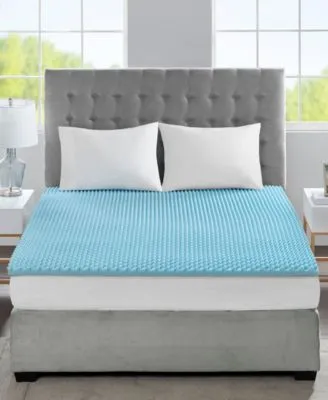Madison Park 1.5 Gel Memory Foam Reversible Cooling Mattress Topper