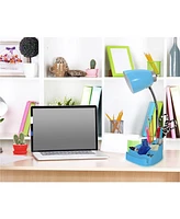 Limelight's Gooseneck Organizer Desk Lamp with iPad Tablet Stand Book Holder and Usb port