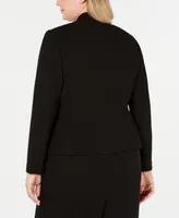 Calvin Klein Plus Open-Front Soft Crepe Blazer