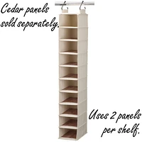 Household Essentials Cedarline 10-Shelf Wide Hanging Shoe Organizer