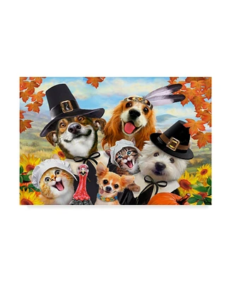 Howard Robinson 'Autumn Dogs' Canvas Art - 32" x 22" x 2"
