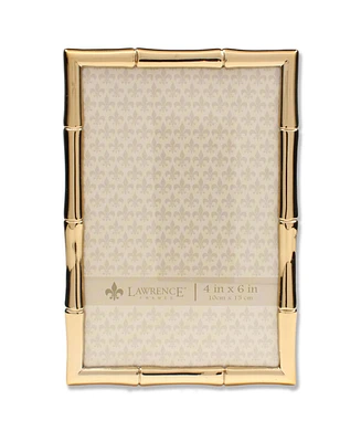 Lawrence Frames Gold Metal Picture Frame with Bamboo Design