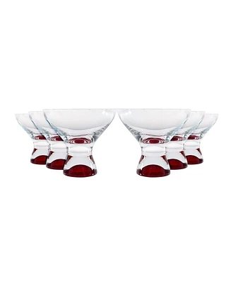 Red Vanilla Samba Colors Martini Dessert Glass 11 Oz