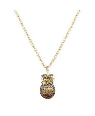 Noir Cubic Zirconia Pineapple Necklace