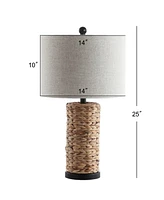 Jonathan Y Elicia 25" Sea Grass Led Table Lamp - Set of 2