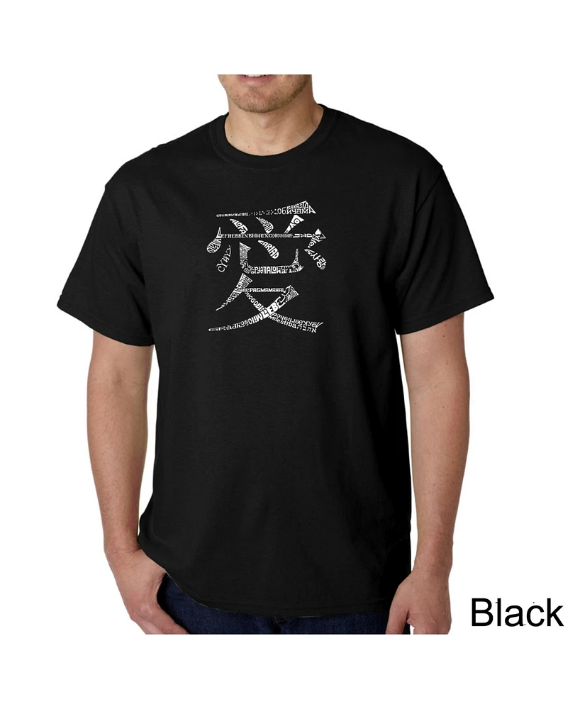 La Pop Art Mens Word T-Shirt - The Love 44 Languages