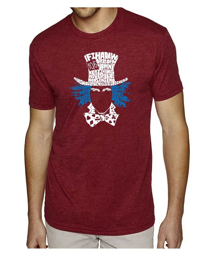 La Pop Art Mens Premium Blend Word T-Shirt - The Mad Hatter