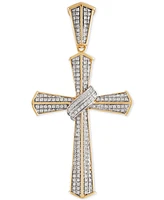 Diamond Cluster Cross Pendant (1/2 ct. t.w.) in 10k Gold