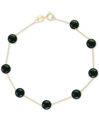 Effy Onyx Bead (6mm) Bracelet in 14k Gold (Also in Lapis Lazuli)