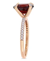 Garnet (3 ct.t.w.) and Diamond (1/10 Ring 10k Rose Gold